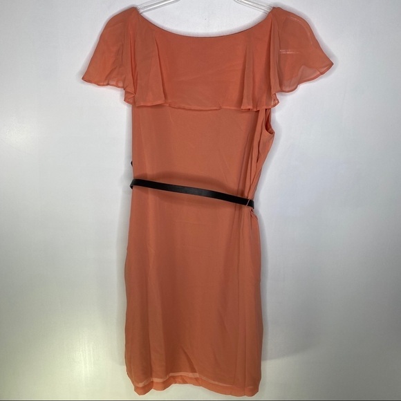 BCBG Flutter sleeve dress in Persimmon - Picture 7 of 10